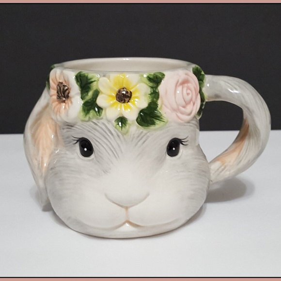 NEW RARE Certified International Figural Sweet Easter Bunny Mug 18 OZ - Picture 1 of 6